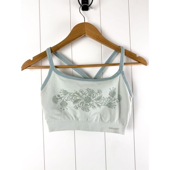 Patagonia Active Mesh Bra Vintage Blue Size M/L Y2k - Picture 1 of 10